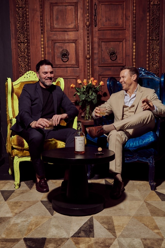 Corporate guests in the whisky lounge