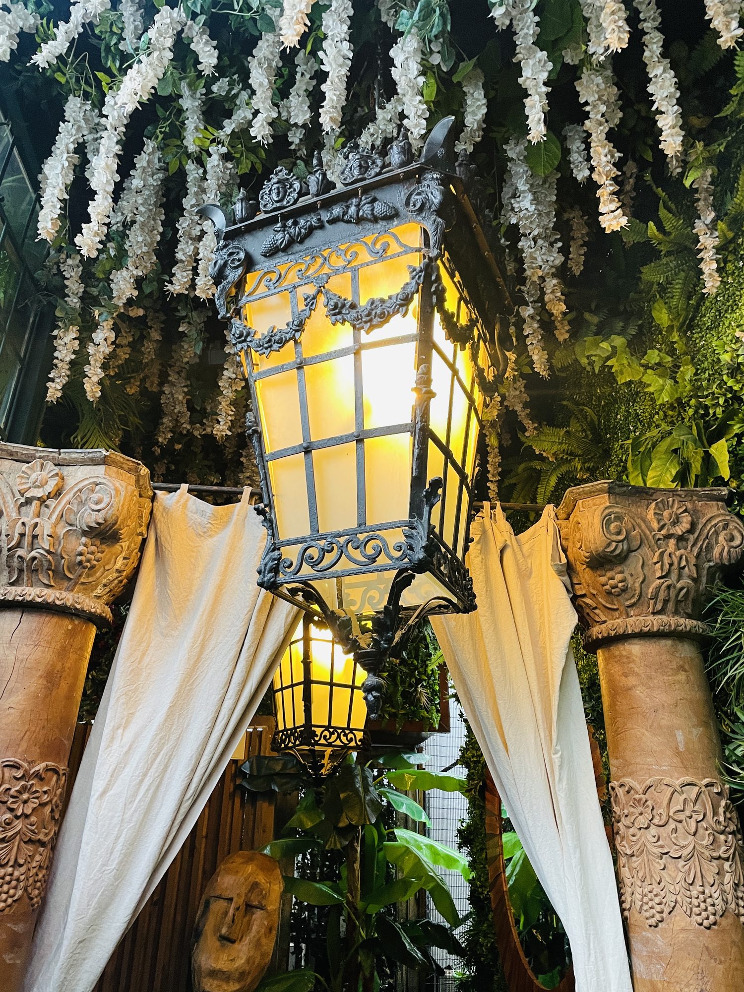 The lantern-lit garden at Opium